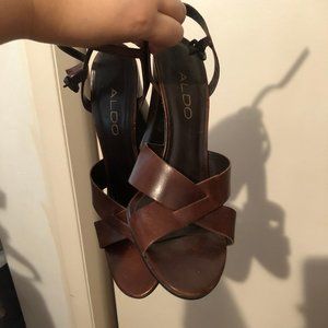Vintage Aldo Brown Leather Sandals